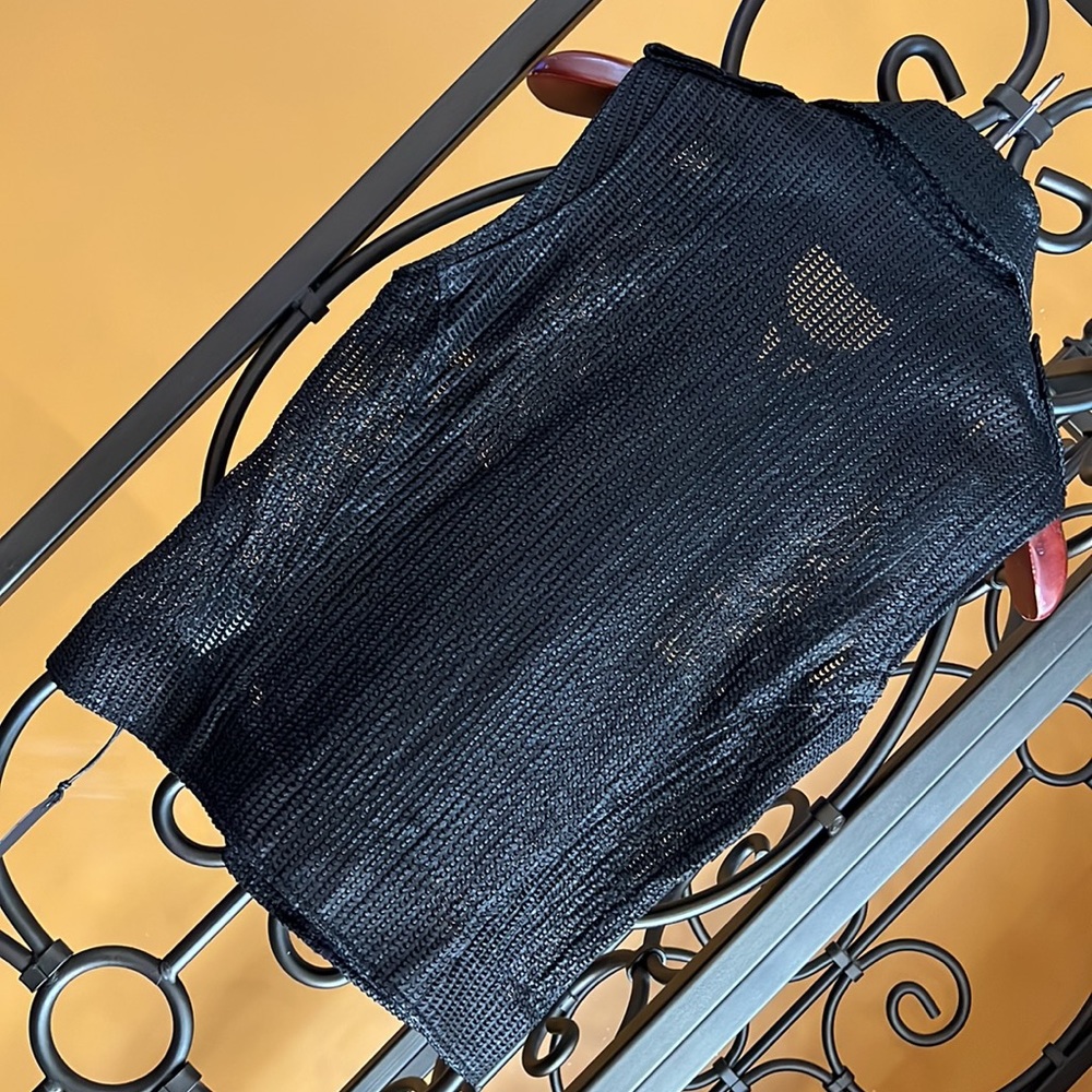 RtA DENIM Lamb Black Biker Vest - Picture 5 of 9